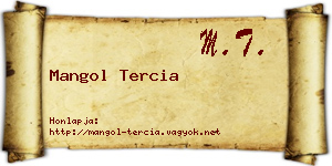 Mangol Tercia névjegykártya